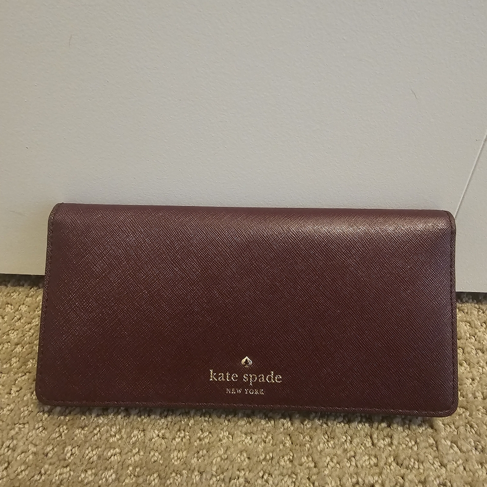 Kate Spade Mulled Wine Leather Wallet